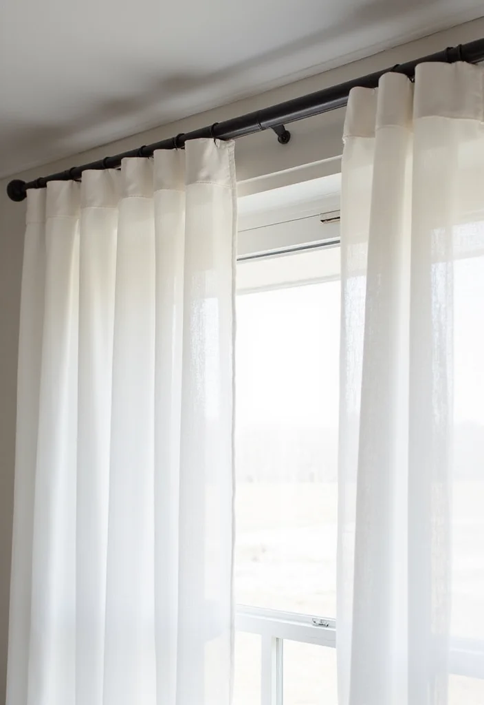 12 Curtain Rail Ideas for Smooth Modern Function - 1. Sleek Ceiling-Mounted Tracks