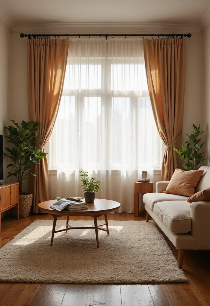 12 Curtain Track Ideas for Neat Ceiling Mounted Style - 10. Cozy Layered Look