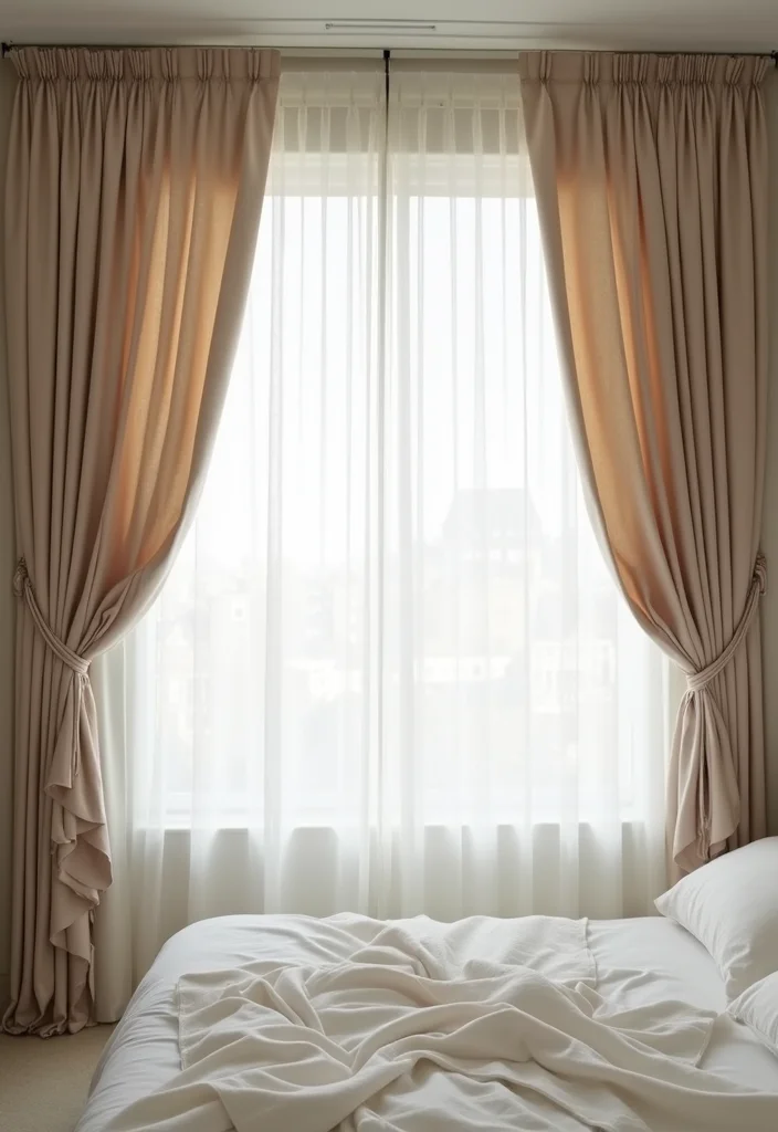 12 Curtain Track Ideas for Neat Ceiling Mounted Style - 5. Dual Curtain Tracks