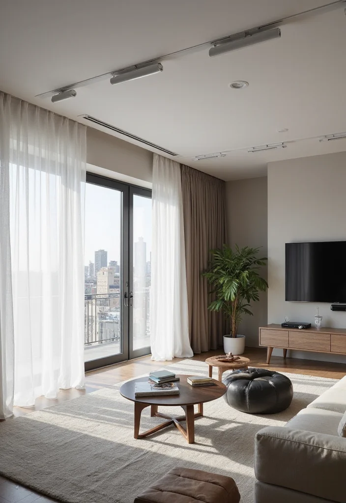 12 Curtain Track Ideas for Neat Ceiling Mounted Style - 7. Smart Curtain Tracks