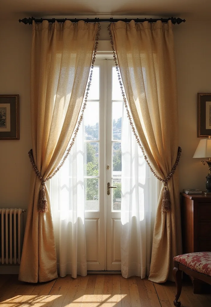 12 Curtain Track Ideas for Neat Ceiling Mounted Style - 8. Vintage Inspired Tracks