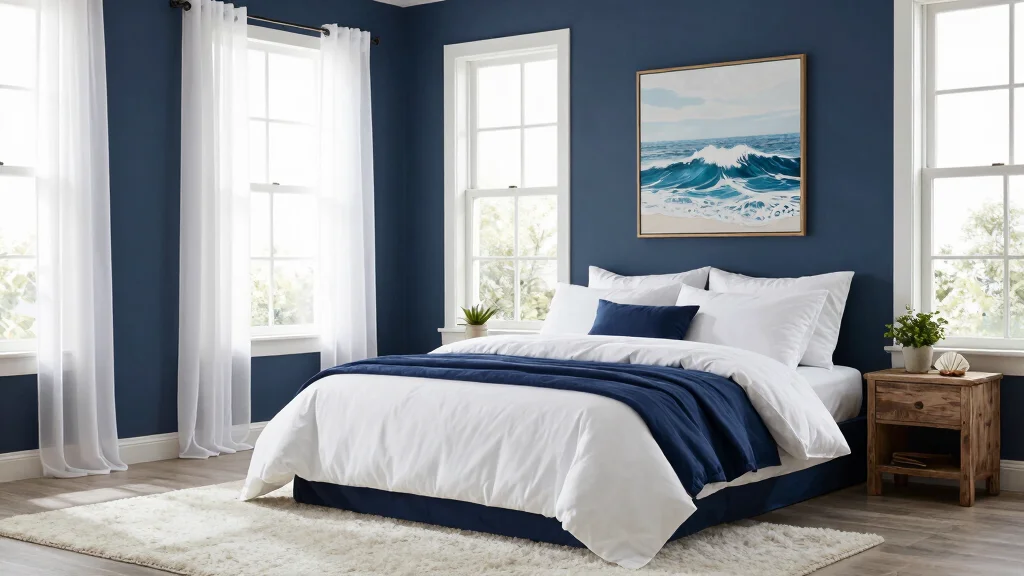 12 Dark Blue and White Bedroom Ideas for a Clean Balanced Style