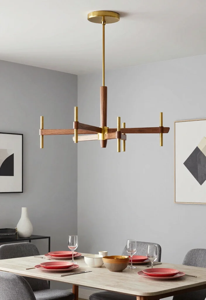12 Elegant Vintage Chandelier Ideas to Elevate Your Dining Room - 10. Mid-Century Modern 1