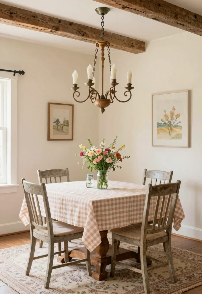 12 Elegant Vintage Chandelier Ideas to Elevate Your Dining Room - 7. Country Charm 1