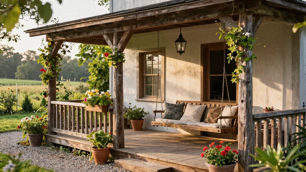 12 Farmhouse Front Porch Railing Ideas with Rustic Charm