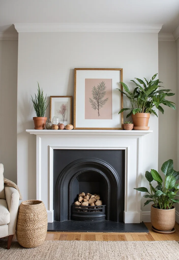 12 Fireplace Artwork Ideas for Strong Eye Level Style - 8. Nature-Inspired Artwork