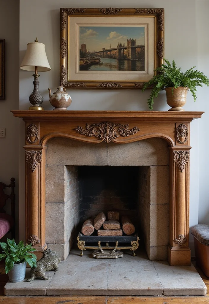 12 Fireplace Molding Ideas for Classic Architectural Detail - 4. Elaborate Decorative Corbels