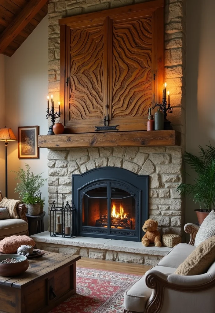 12 Fireplace Screen Ideas for Safe Stylish Protection - 1. Reclaimed Wood Screens