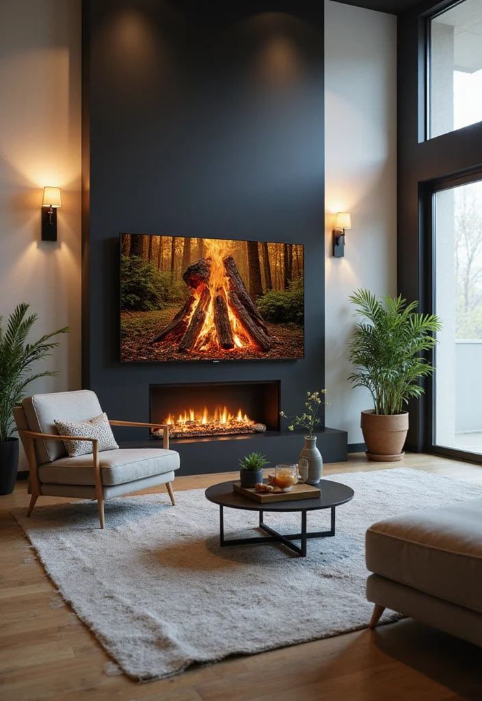 12 Fireplace Screen Ideas for Safe Stylish Protection - 12. Eco-Friendly Biometric Screens