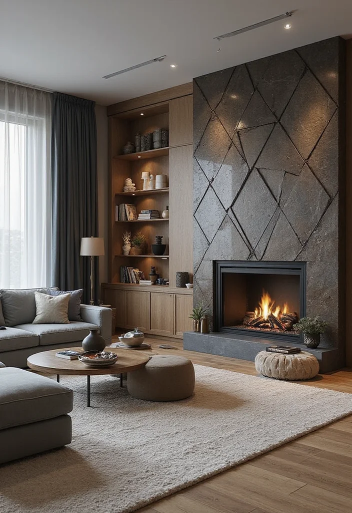 12 Fireplace Screen Ideas for Safe Stylish Protection - 3. Geometric Metal Screens