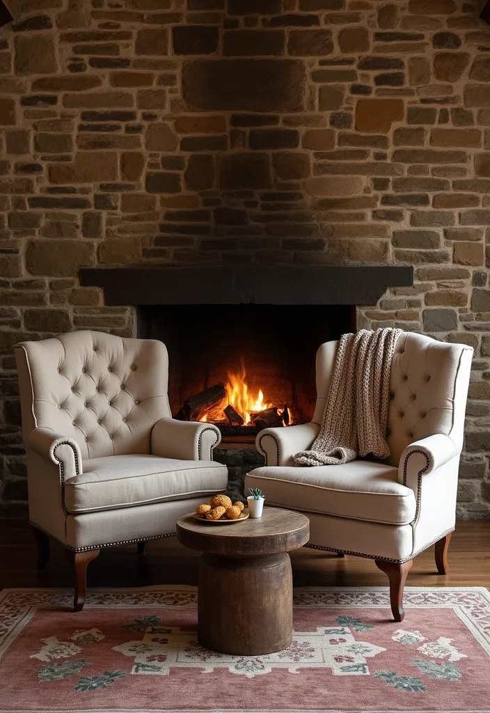 12 Fireplace Seating Ideas for Cozy Warm Gatherings - 1. Plush Overstuffed Chairs