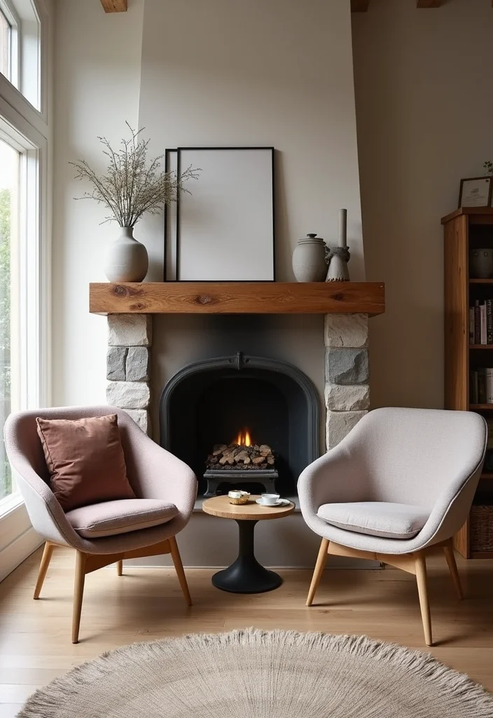 12 Fireplace Seating Ideas for Cozy Warm Gatherings - 11. Minimalist Scandinavian Chairs