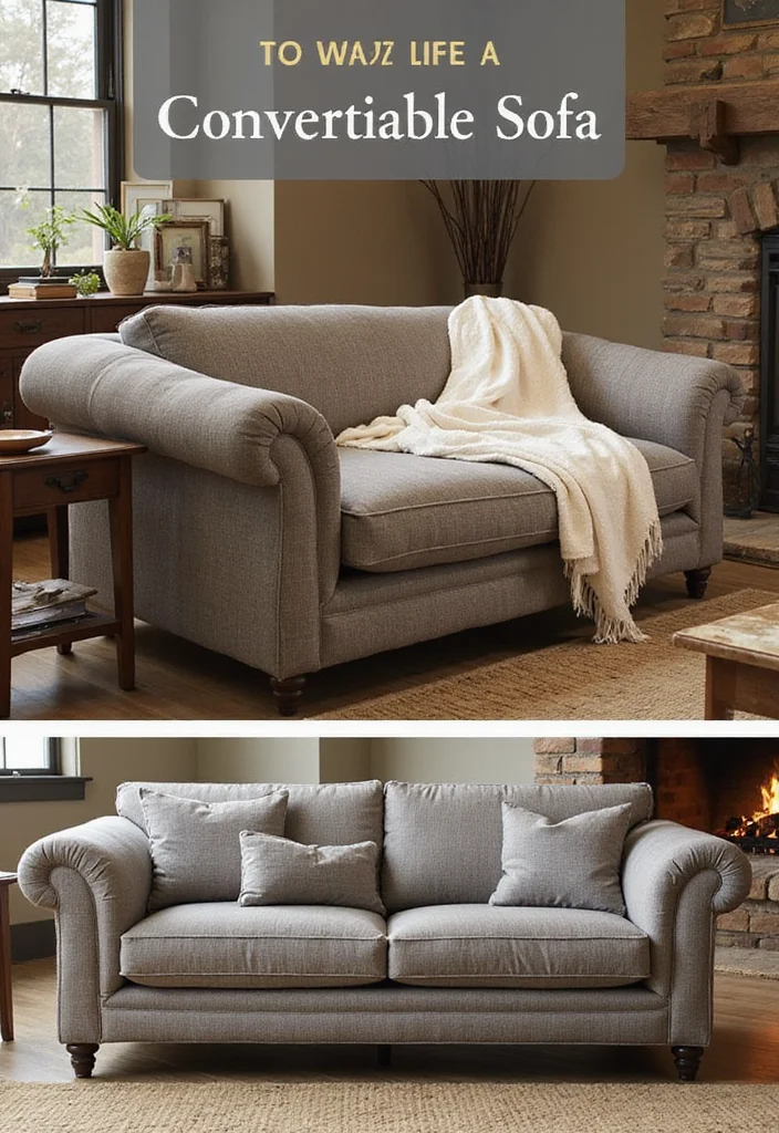 12 Fireplace Seating Ideas for Cozy Warm Gatherings - 12. Convertible Sofa Beds
