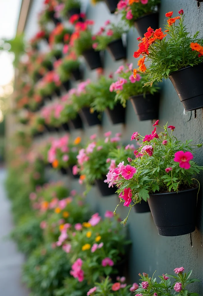 12 Front Porch Planter Ideas for Strong Curb Appeal - 2. Hanging Wall Planters