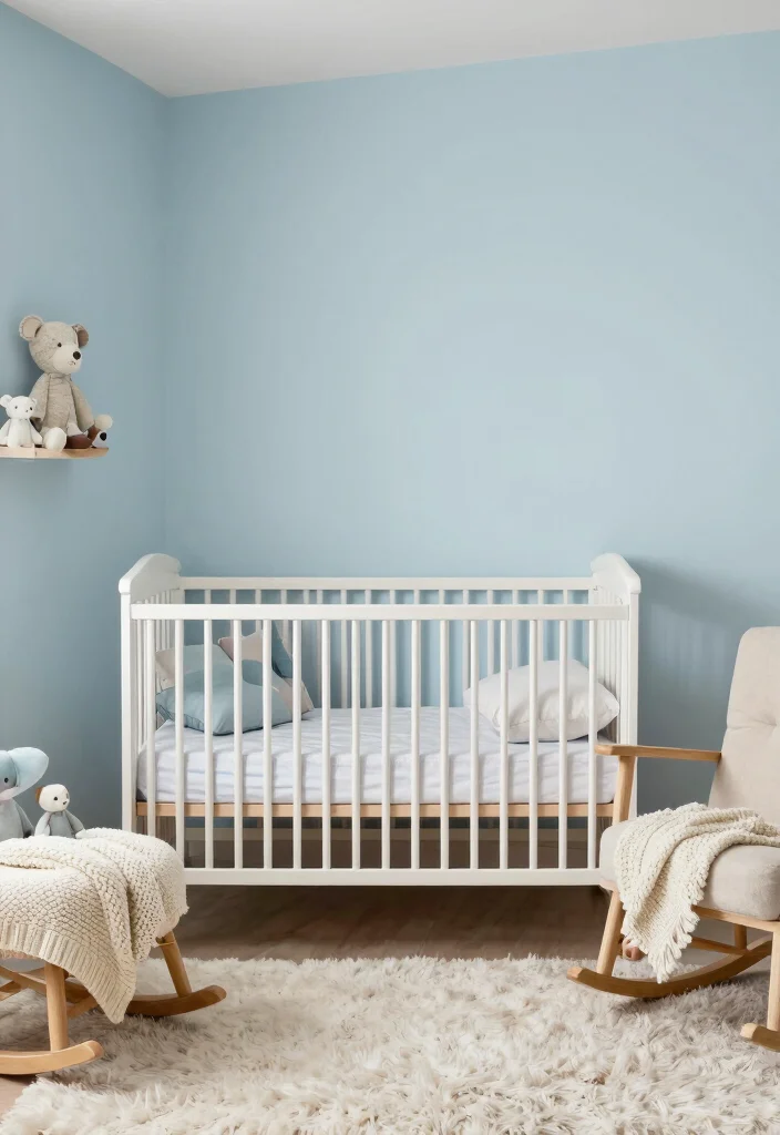 12 Light Blue Gray Paint Colors for a Soft Airy Home Look - 12. Soft Blue Mist 1