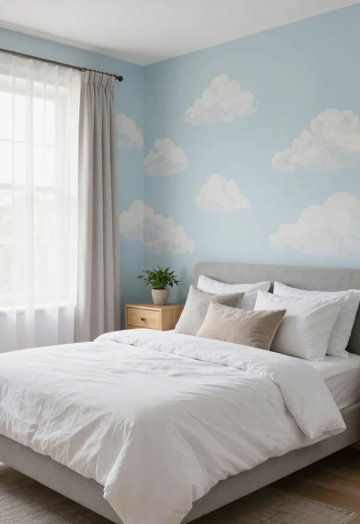 12 Light Blue Gray Paint Colors for a Soft Airy Home Look - 4. Coastal Cloud 1