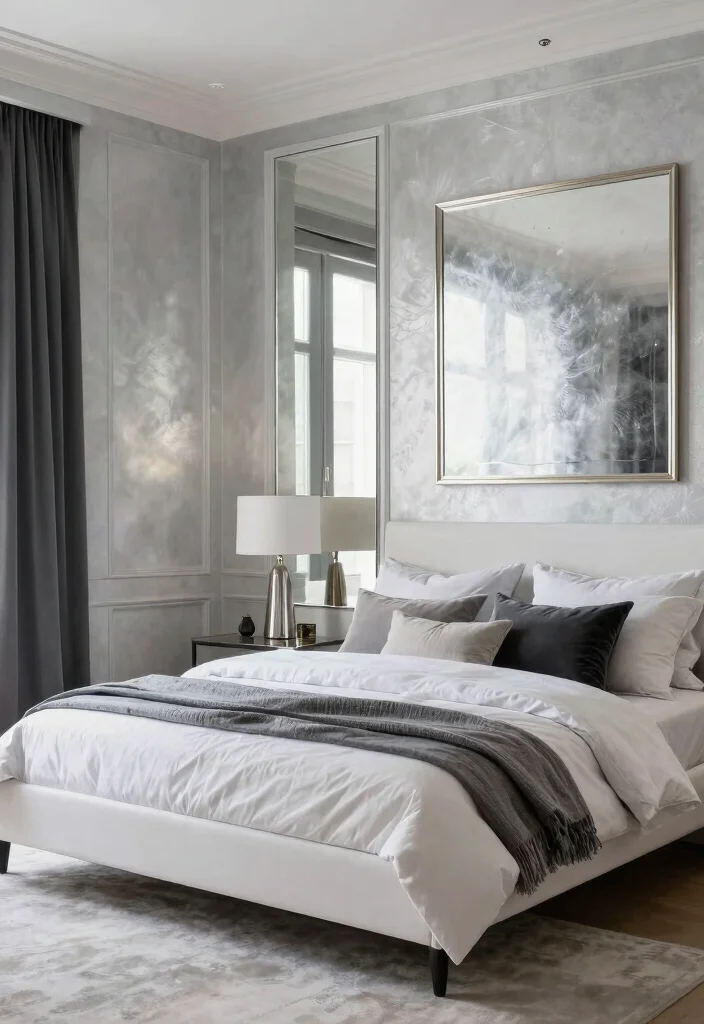 12 Light Grey Bedroom Paint Colors That Feel Bright and Airy - 8. Silver Lining 1
