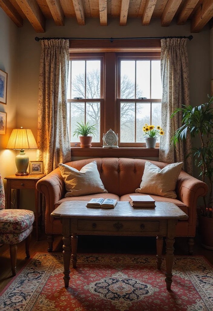 12 Moody Basement Ideas for Dark Cozy Atmosphere - 8. Incorporate Vintage Finds