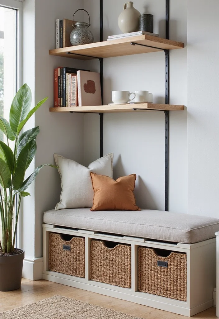 12 Office Reading Room Ideas for Quiet Inspiring Corners - 11. Stylish Storage Solutions