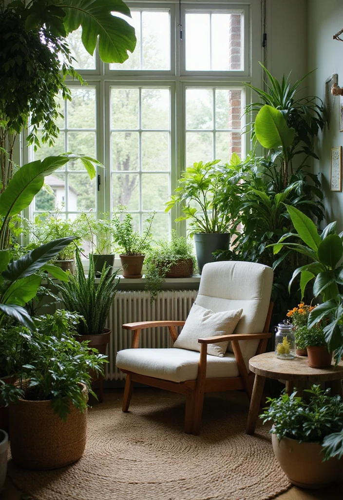 12 Office Reading Room Ideas for Quiet Inspiring Corners - 5. Indoor Plant Paradise