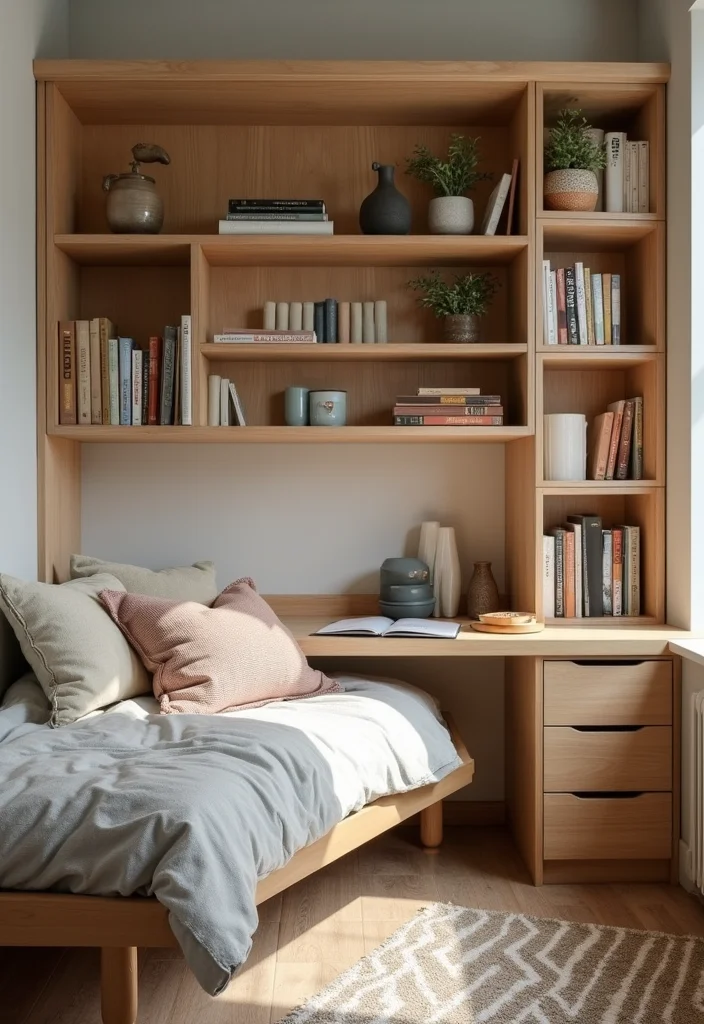 12 Office With Murphy Bed Ideas for Smart Dual Purpose Living - 3. Cozy Nook Workstation