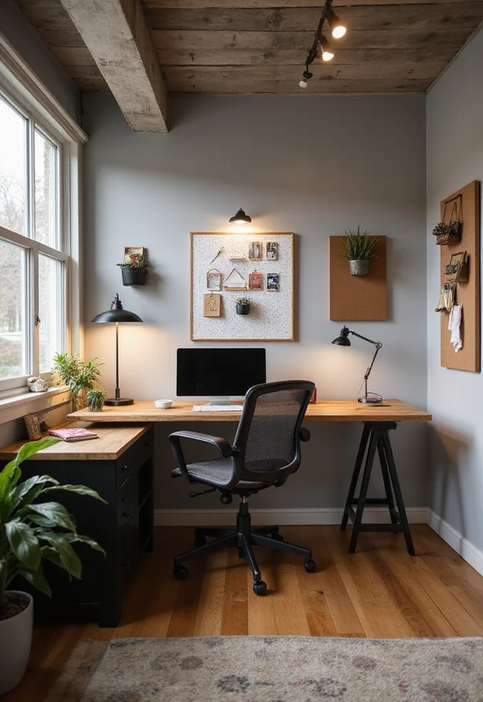 12 Rectangular Basement Layout Ideas for Functional Flow - 2. Home Office Retreat