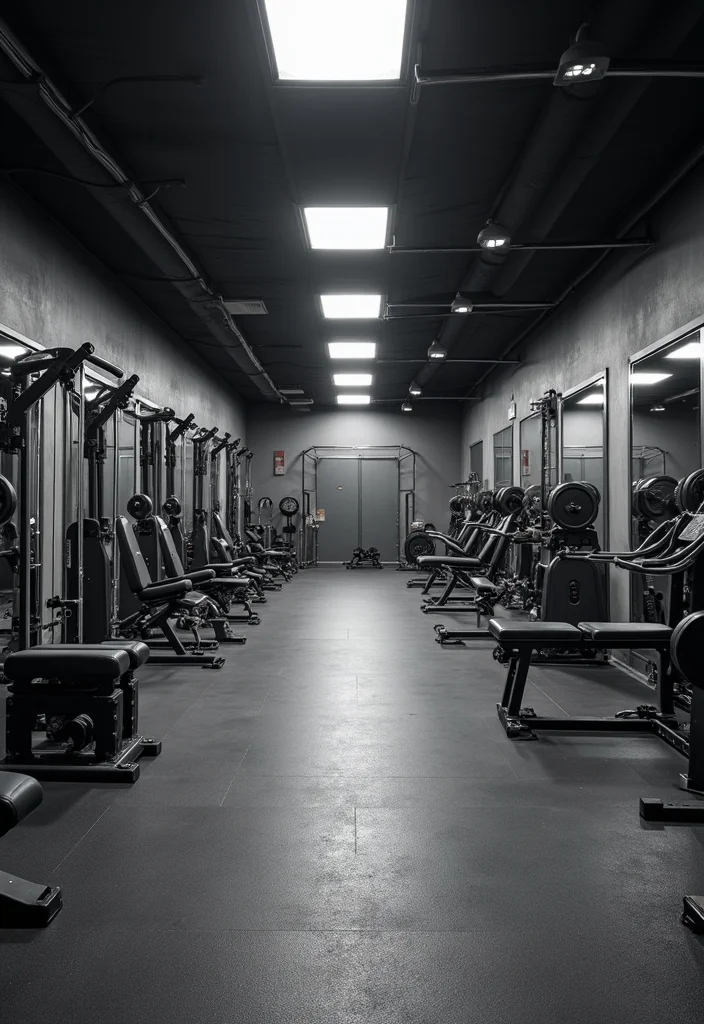 12 Rectangular Basement Layout Ideas for Functional Flow - 7. Fitness Space