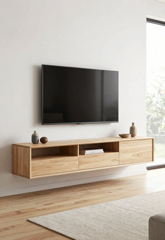 12 Small Modern TV Unit Design Ideas Perfect for Compact Spaces - 4. Floating Units 1