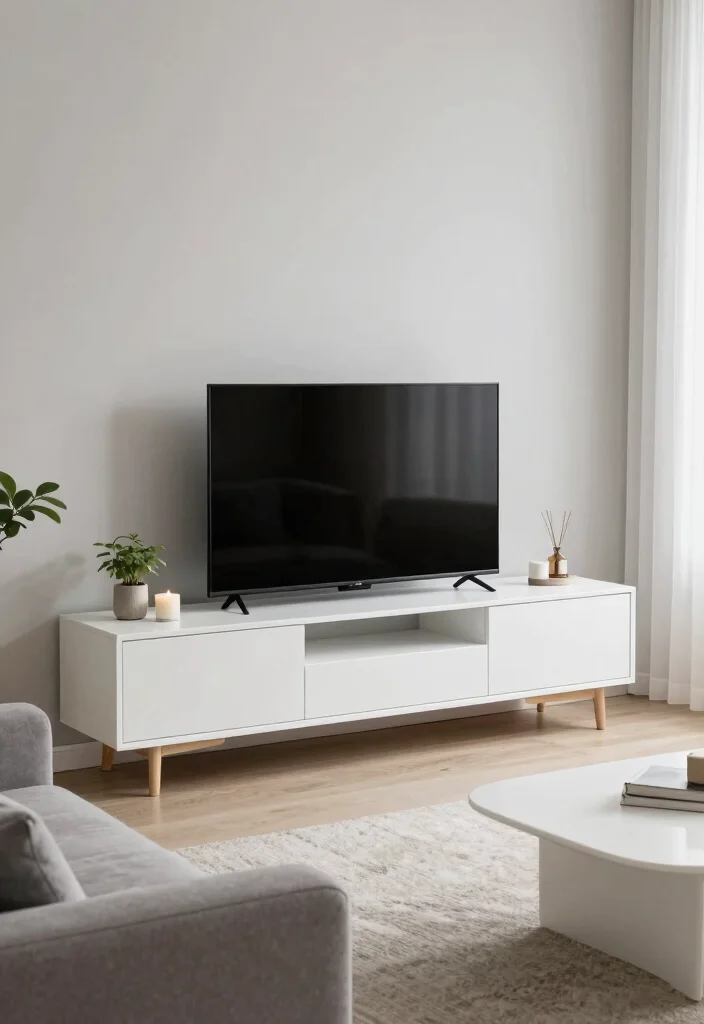 12 Small Modern TV Unit Design Ideas Perfect for Compact Spaces - 8. Minimalist TV Stands 1
