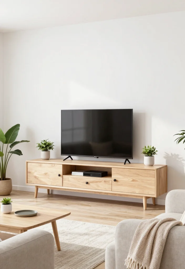 12 Small Modern TV Unit Design Ideas Perfect for Compact Spaces - 9. Scandinavian Inspired Units 1