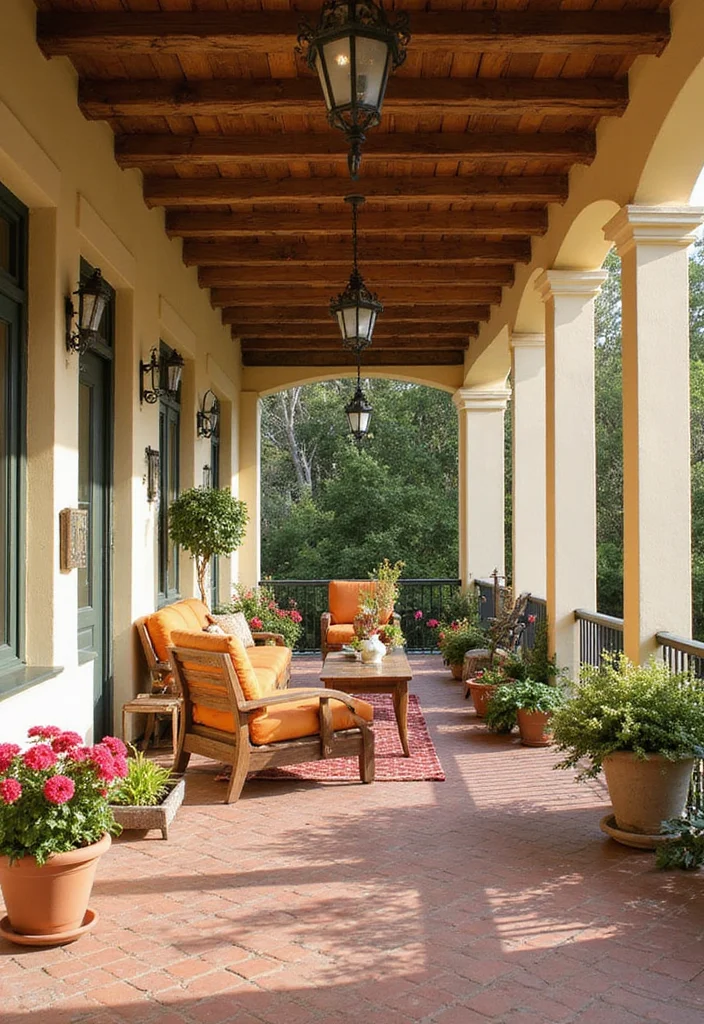 12 Tuscan Front Porch Ideas for Warm Mediterranean Style - 10. Mediterranean Color Palette