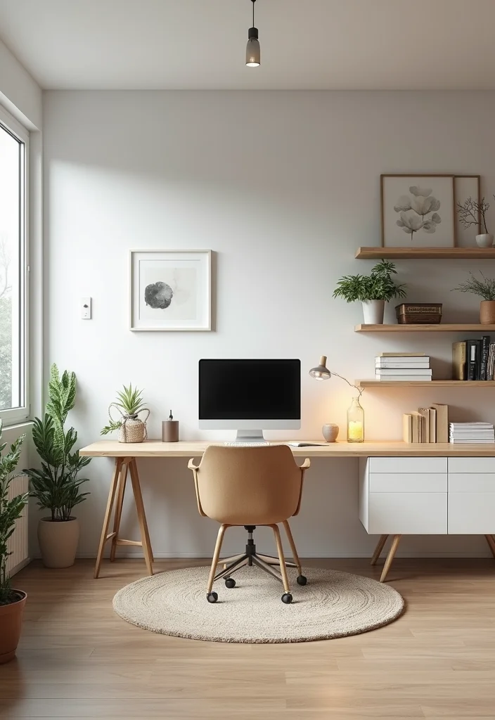 12 Two Person Home Office Ideas for Comfortable Shared Workspaces - 11. Scandinavian Inspired Office