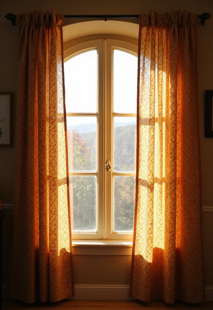 12 Two Window Curtain Ideas for Balanced Natural Light - 11. Vintage Fabric Curtains