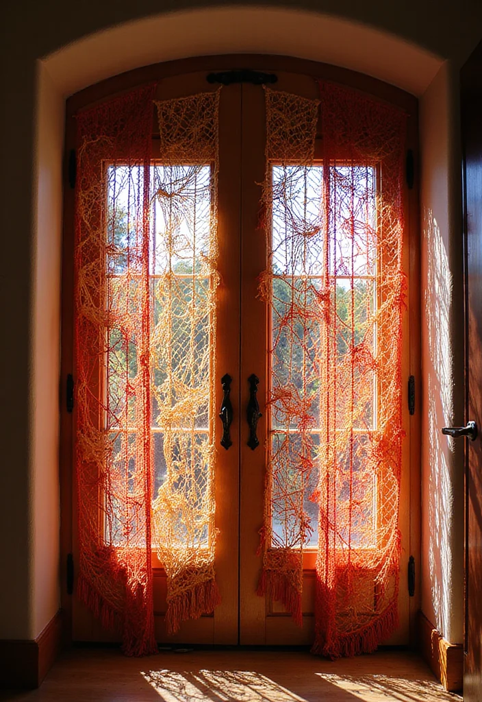 12 Two Window Curtain Ideas for Balanced Natural Light - 9. Colorful Macrame Curtains