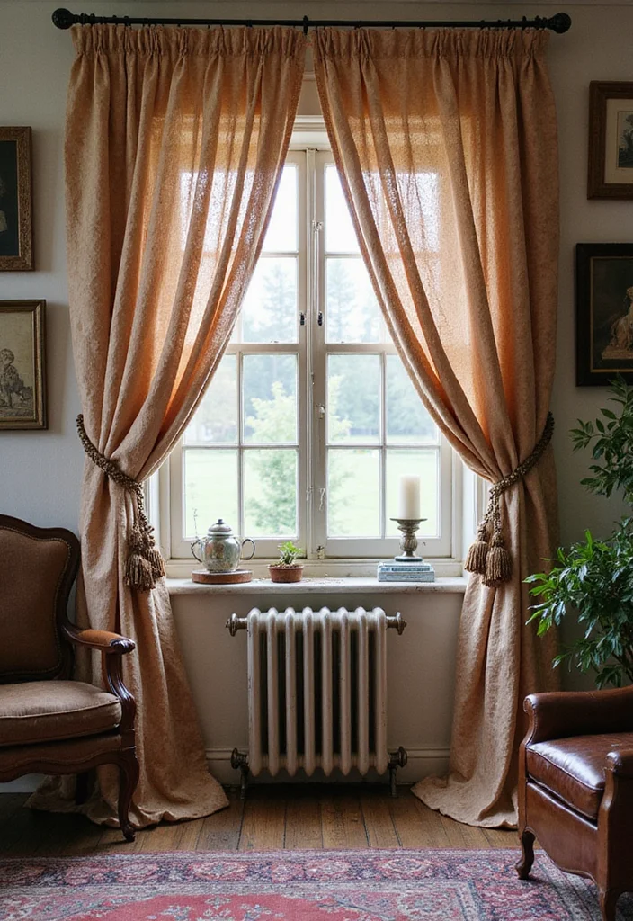 12 Vintage Curtain Ideas for Charming Retro Appeal 100 12 Vintage Curtain Ideas for Charming Retro Appeal - 10. Antique Fabric Finds