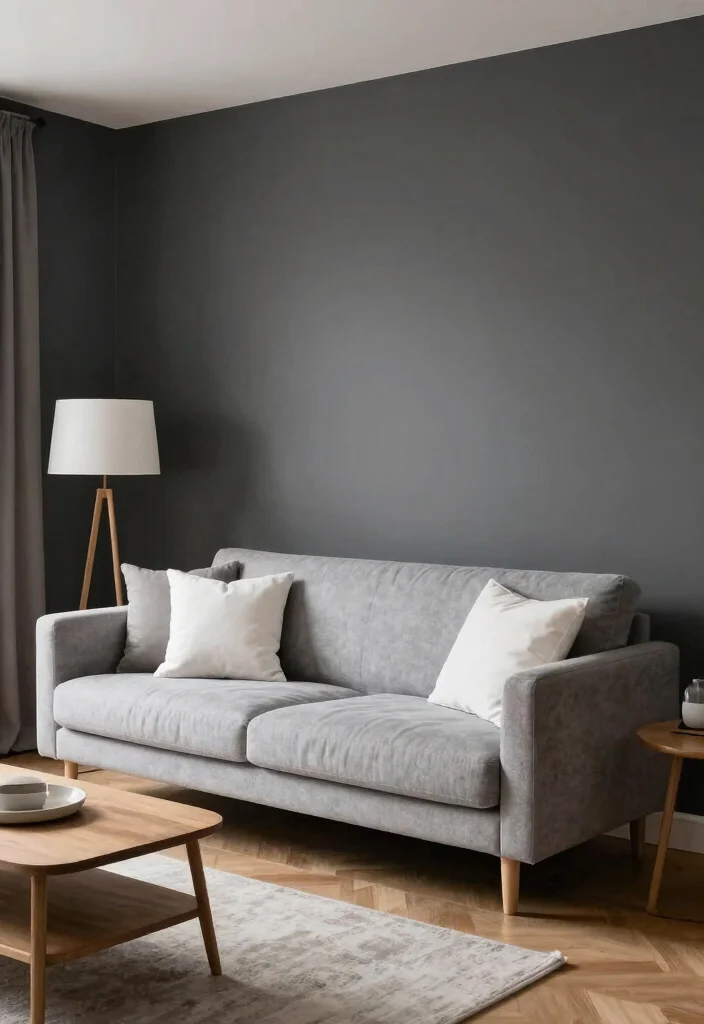 12 Warm Living Room Paint Colors That Make Spaces Feel Inviting - 12. Charcoal Gray 1