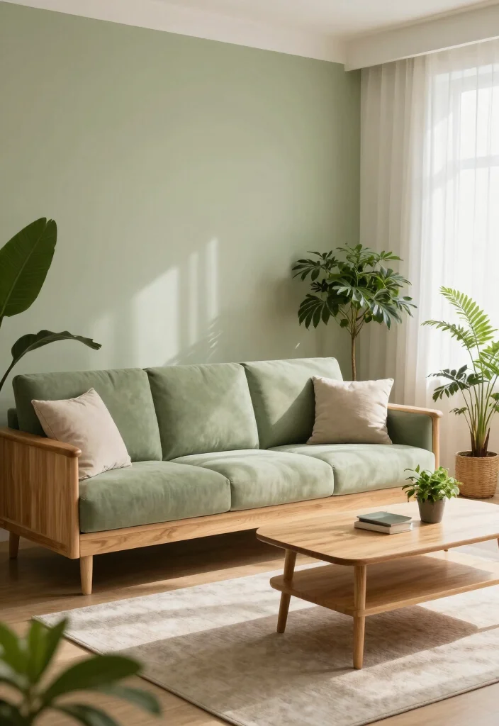 12 Warm Living Room Paint Colors That Make Spaces Feel Inviting - 3. Warm Sage Green 1