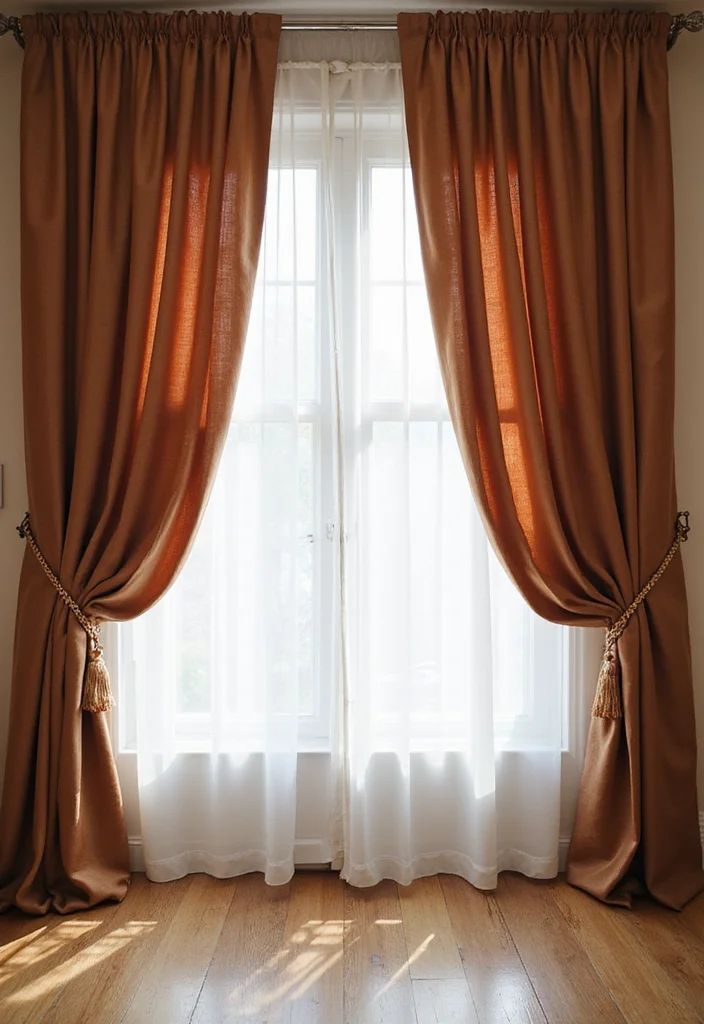 14 Bohemian Curtain Ideas for Artistic Relaxed Texture - 11. Silk Panel Curtains