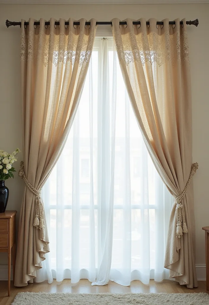 14 Bohemian Curtain Ideas for Artistic Relaxed Texture - 12. Drape and Layer