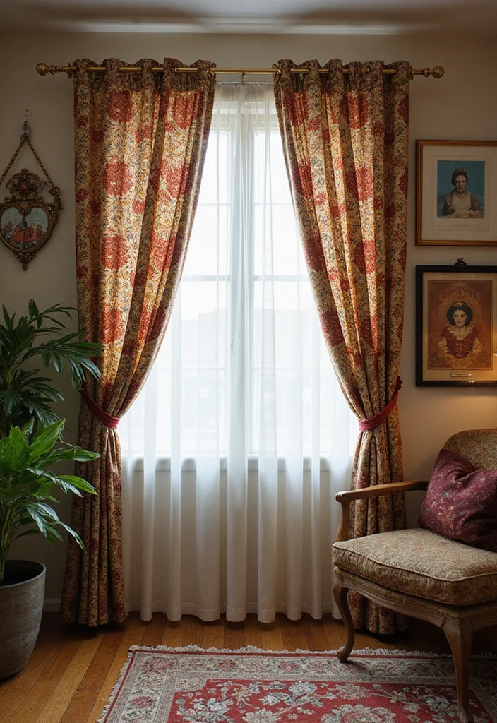 14 Bohemian Curtain Ideas for Artistic Relaxed Texture - 14. Sustainable Vintage Finds