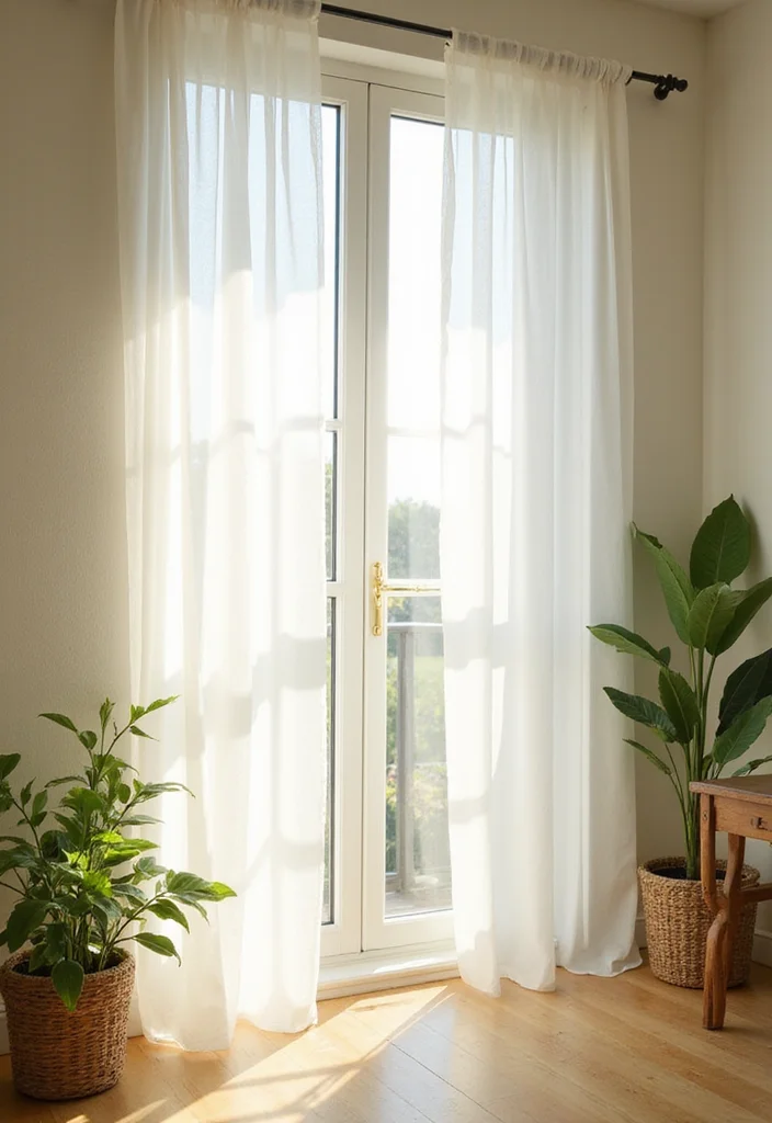 14 Bohemian Curtain Ideas for Artistic Relaxed Texture - 7. Sheer Voile Curtains