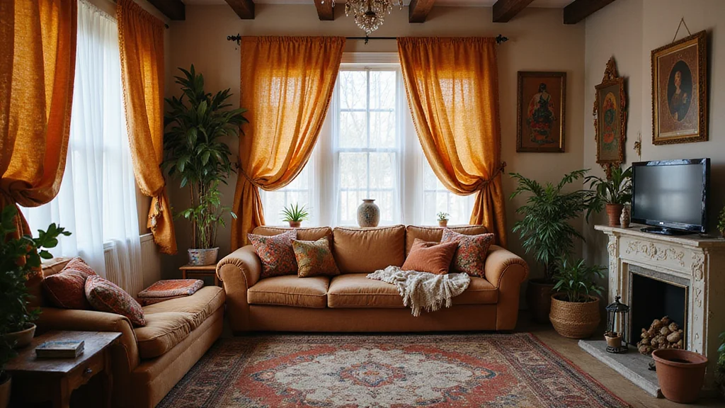 14 Bohemian Curtain Ideas for Artistic Relaxed Texture