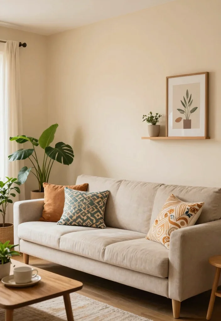 14 Cozy Living Room Paint Colors for a Comfortable Relaxed Space - 13. Pale Peach 1
