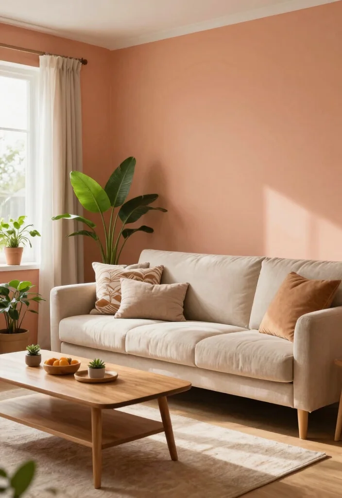 14 Cozy Living Room Paint Colors for a Comfortable Relaxed Space - 14. Light Terracotta 1