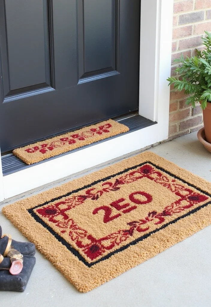 14 Fall Porch Decorating Ideas for Front Doors that Embrace Seasonal Warmth - 3. Layered Doormats