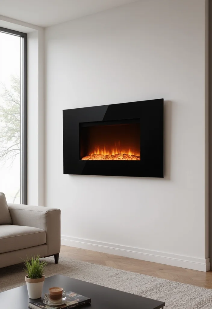 14 Modern Electric Fireplace Ideas for Sleek Contemporary Warmth - 1. Wall-Mounted Wonders