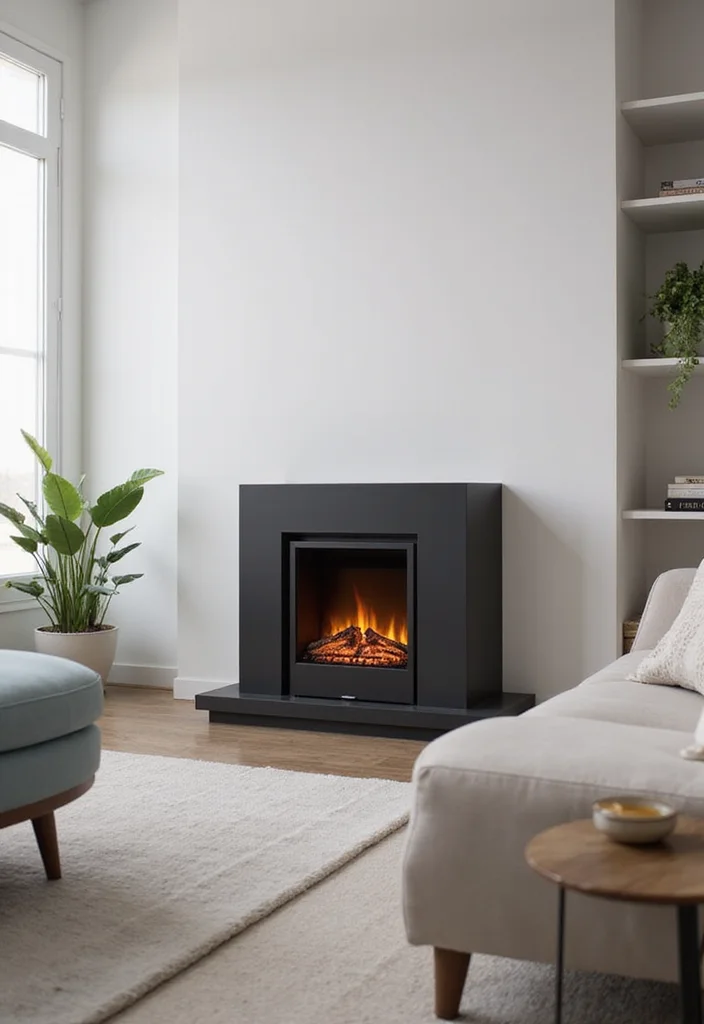 14 Modern Electric Fireplace Ideas for Sleek Contemporary Warmth - 3. Freestanding Fireplaces