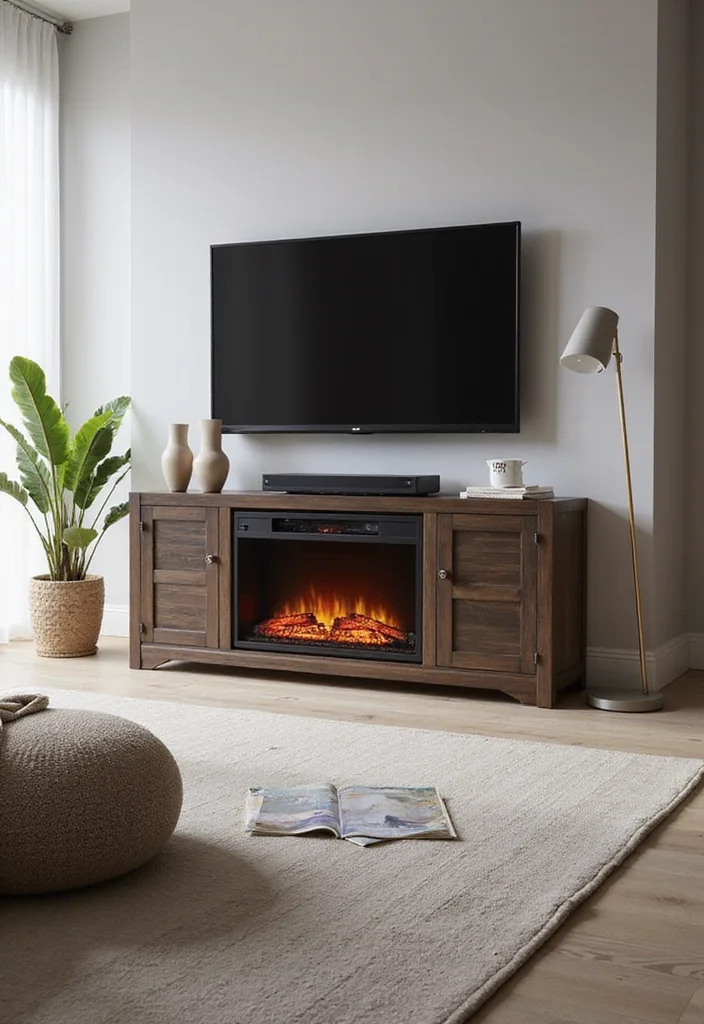 14 Modern Electric Fireplace Ideas for Sleek Contemporary Warmth - 4. Electric Fireplace TV Stands