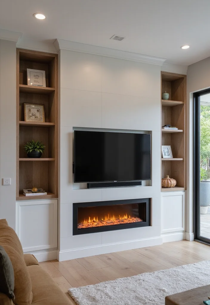 14 Modern Electric Fireplace Ideas for Sleek Contemporary Warmth - 6. Built-In Electric Fireplaces
