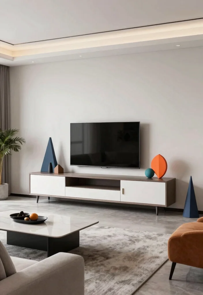 14 Modern Hall TV Unit Design Ideas for Sleek and Stylish Homes 8 14 Modern Hall TV Unit Design Ideas for Sleek and Stylish Homes 8. Geometric Designs 0